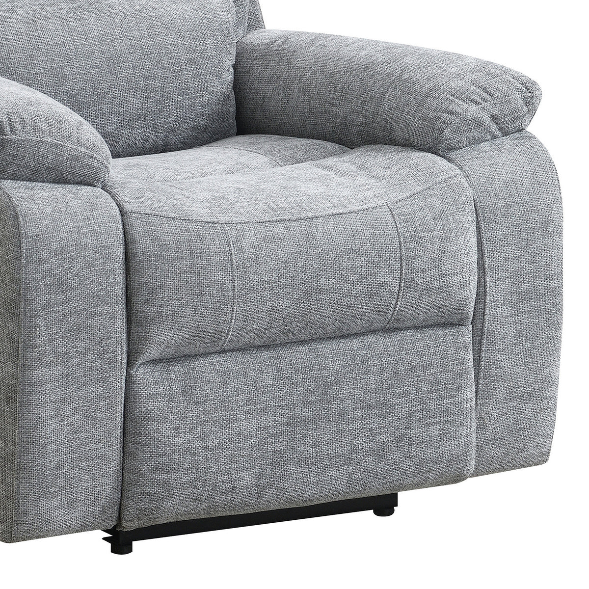 Knightsbridge in Granite, armchair seat and arm detail