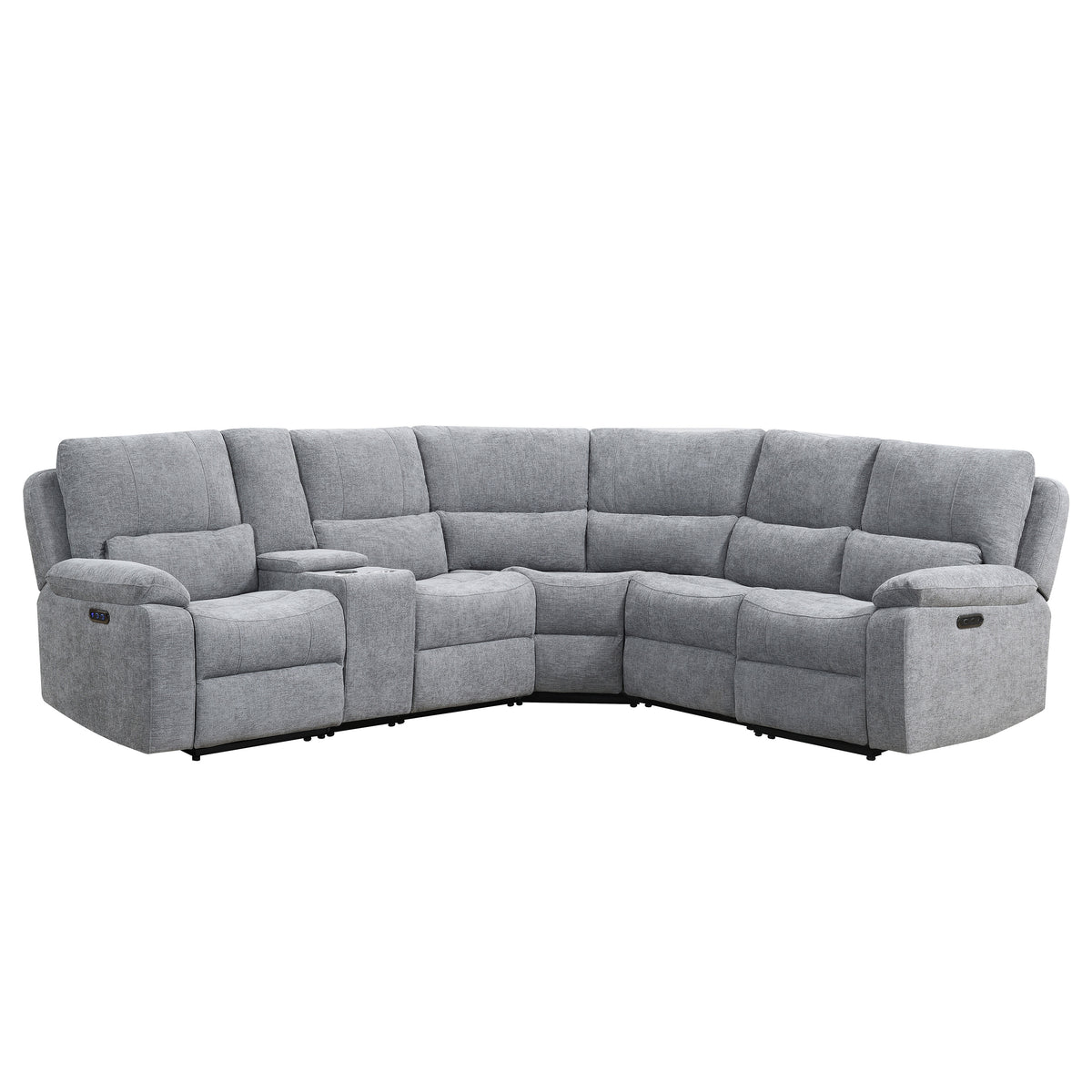 Knightsbridge in Granite, complete corner sofa front view