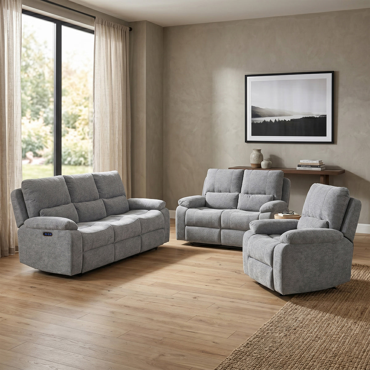 Knightsbridge in Granite, matching Granite sofas and armchair