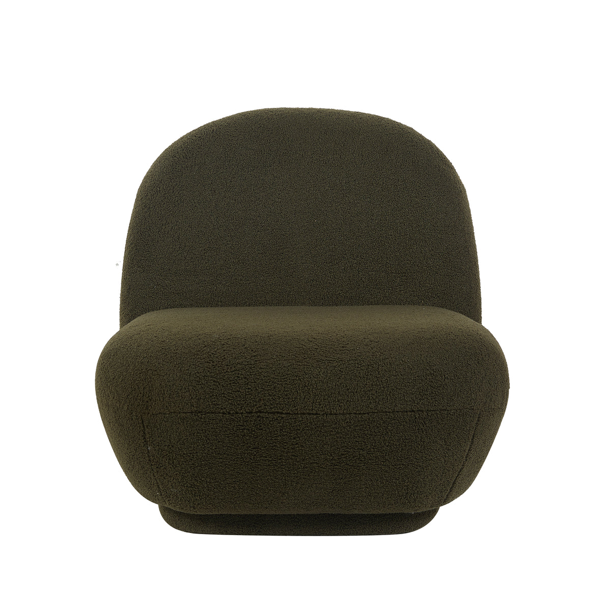 Maisie Green fabric accent chair front view