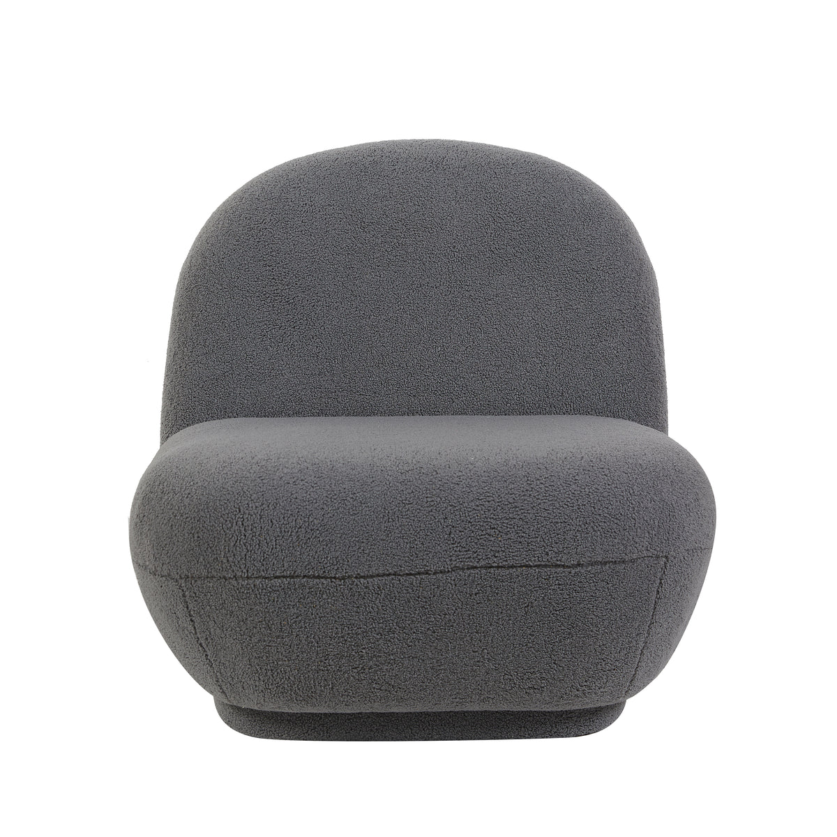 Maisie Grey fabric accent chair front view