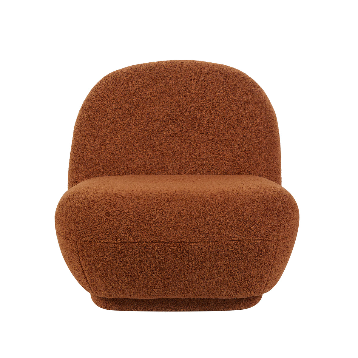 Maisie Rust fabric accent chair front view