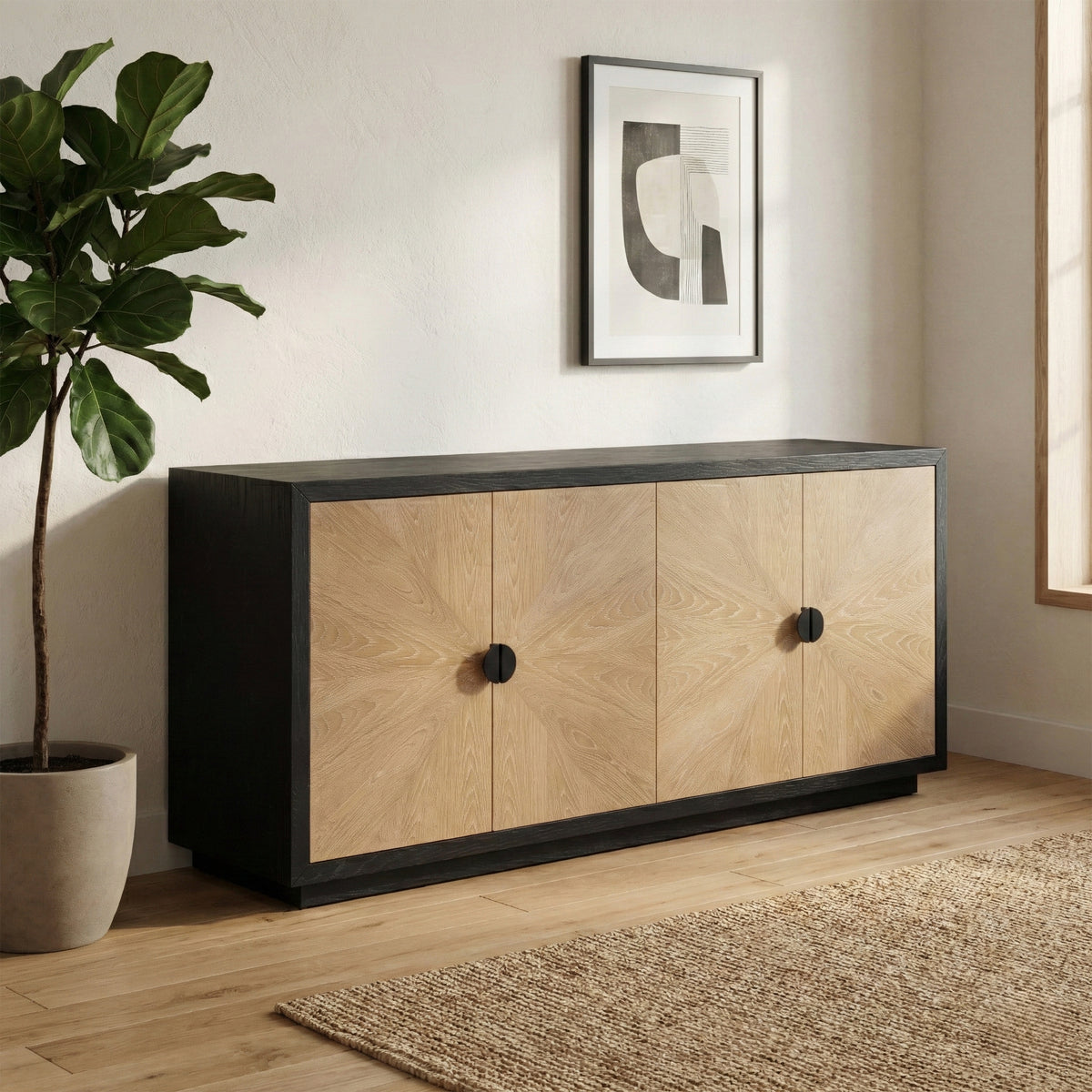 Marseille 4 Door Sideboard - lifestyle view