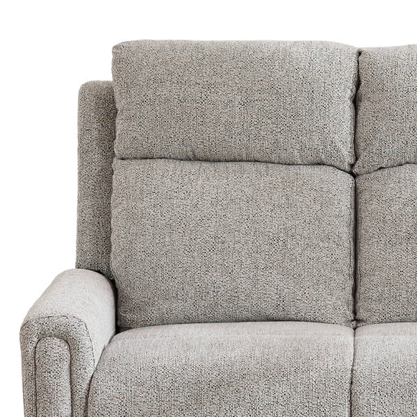 Mayfair 2 seater fixed sofa in ash, high backrest detail