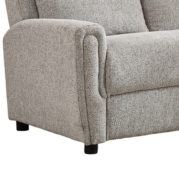 Mayfair 2 seater fixed sofa in ash, padded armrest and seat