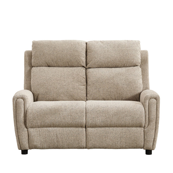 Mayfair 2 seater fixed sofa in beige, front upright