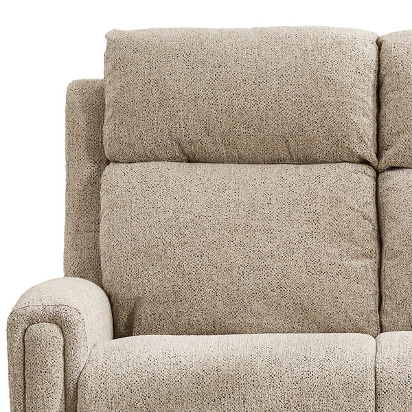 Mayfair 2 seater fixed sofa in beige, high backrest detail