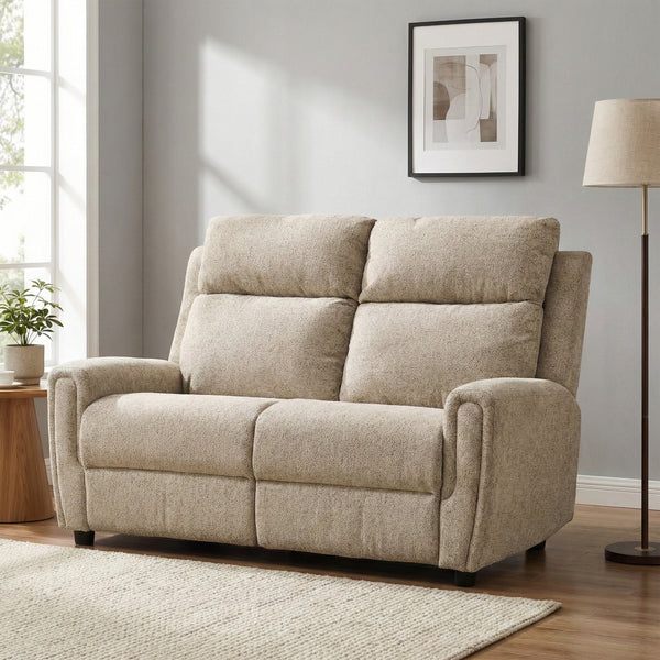 Mayfair 2 seater fixed sofa in beige, living room angled sofa