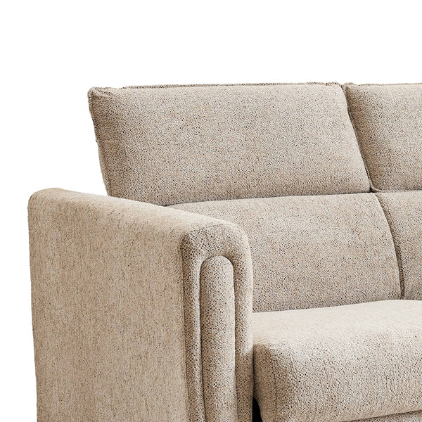 Mayfair 2 seater pull-out sofa bed in beige, back cushion detail