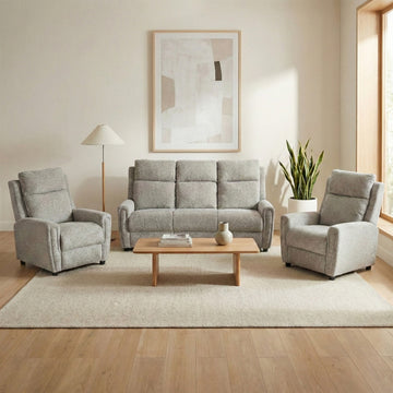 Mayfair 3+1+1 fixed sofa set in ash, living room sofa two armchairs