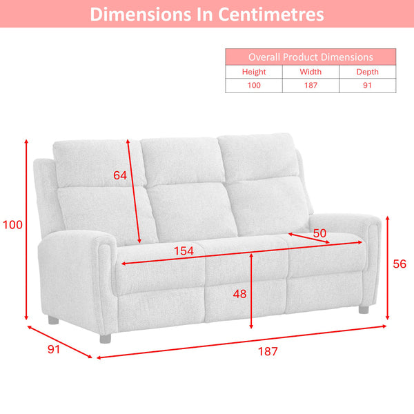 Mayfair 3+1+1 fixed sofa set in ash, three seater dimensions