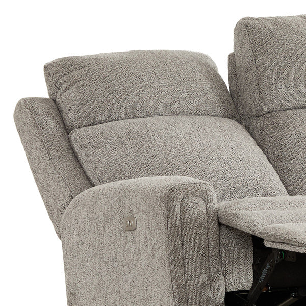 Mayfair 3+2 electric recliner sofa set in ash, reclined backrest and armrest