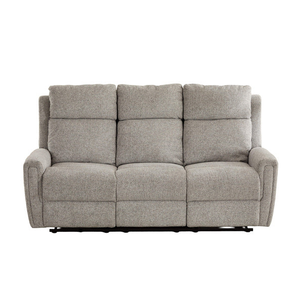 Mayfair 3+2 electric recliner sofa set in ash, three seater front upright