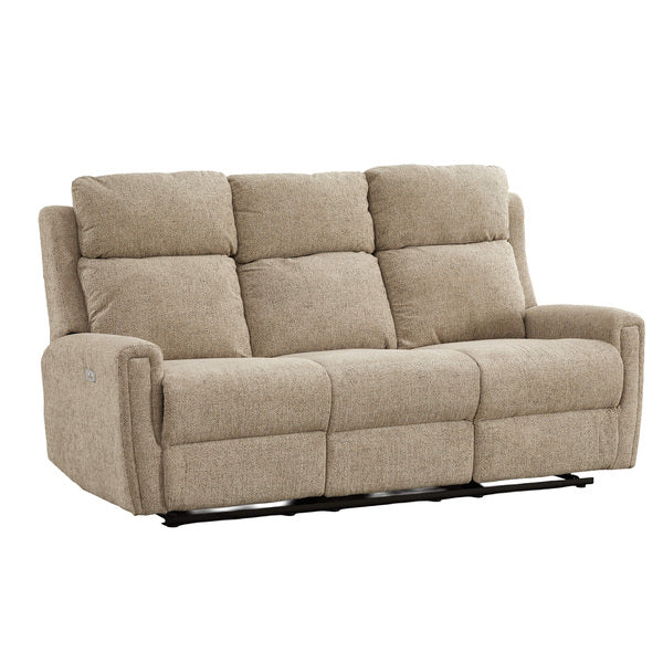 Mayfair 3+2 electric recliner sofa set in beige, three seater front upright