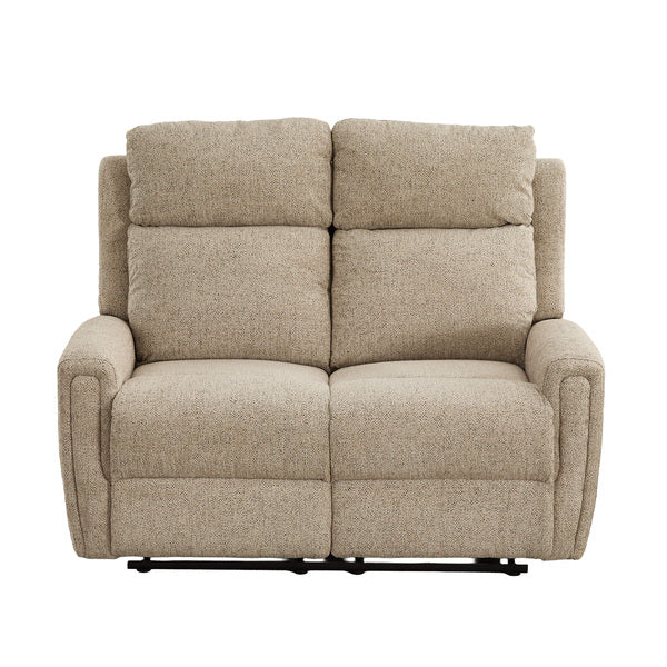 Mayfair 3+2 electric recliner sofa set in beige, two seater front upright