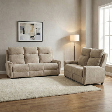Mayfair 3+2 fixed sofa set in beige, living room sofa pair