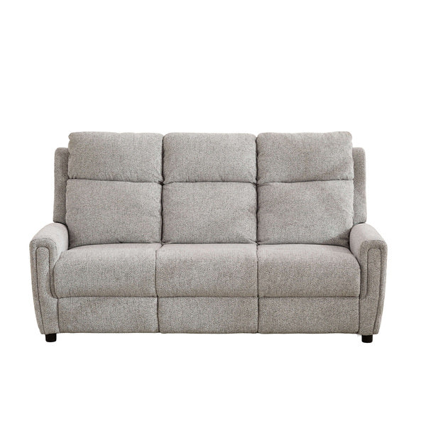 Mayfair 3 seater fixed sofa in ash, front upright
