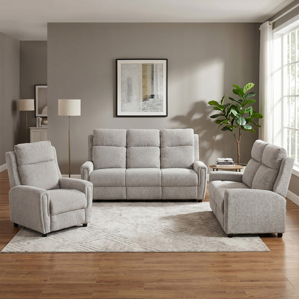 Mayfair 3 seater fixed sofa in ash, matching fixed suite living room