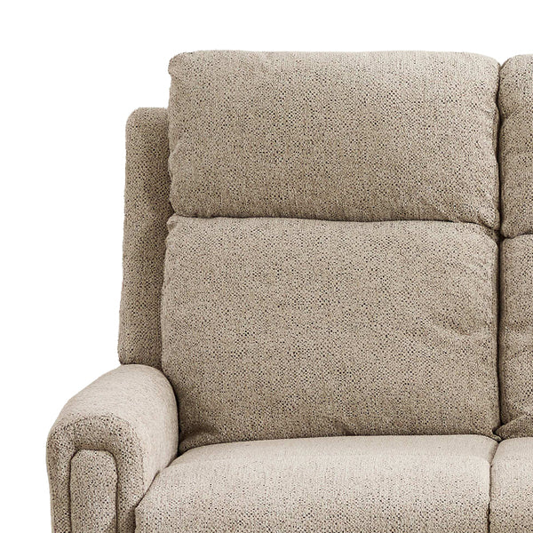 Mayfair 3 seater fixed sofa in beige, high backrest detail