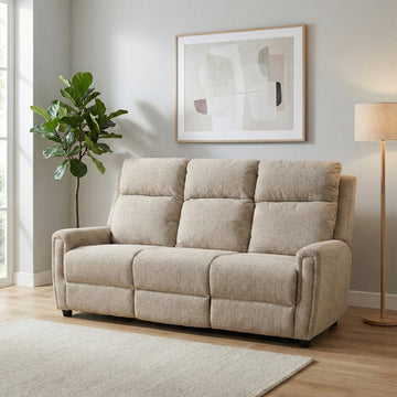 Mayfair 3 seater fixed sofa in beige, living room front sofa