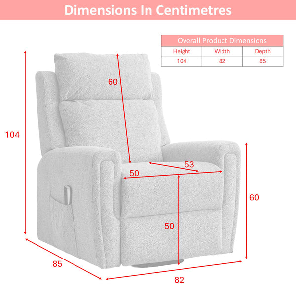 Mayfair dual motor electric lift & tilt recliner armchair in ash, dual motor chair dimensions
