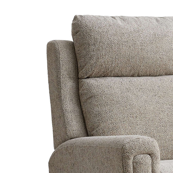 Mayfair dual motor electric lift & tilt recliner armchair in beige, padded waterfall back detail
