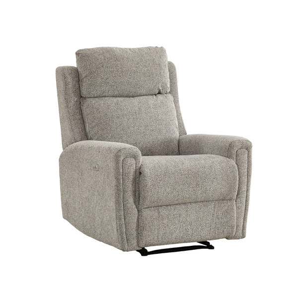 Mayfair electric recliner armchair in ash, angled upright