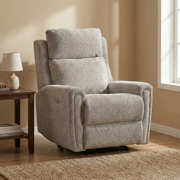 Mayfair electric recliner armchair in ash, living room upright
