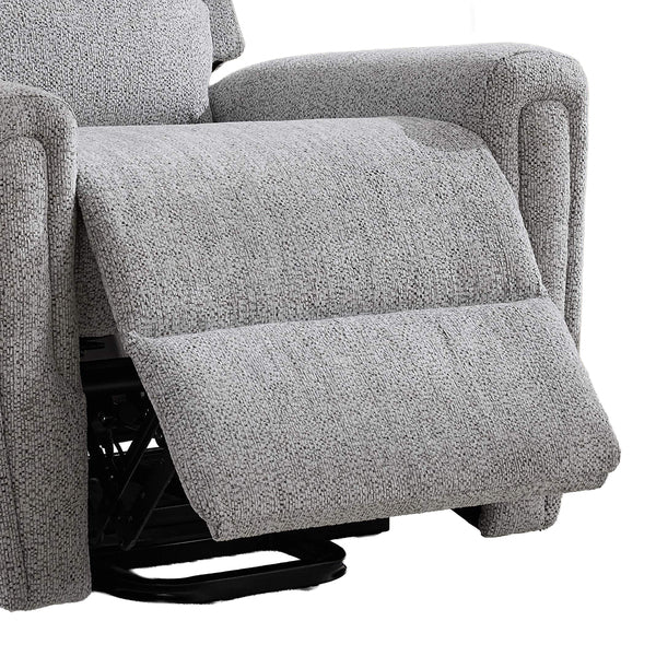 Mayfair quad motor electric lift & tilt recliner armchair in ash, extended footrest detail