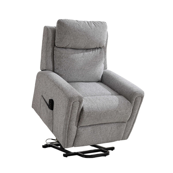 Mayfair quad motor electric lift & tilt recliner armchair in ash, raised lift position