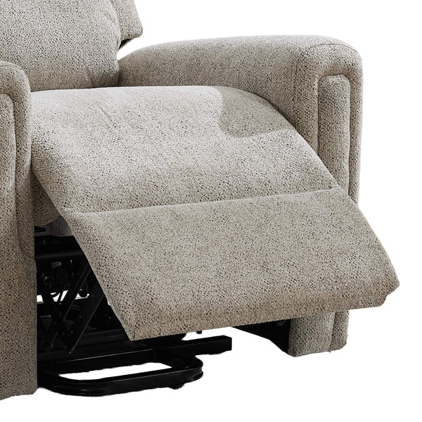 Mayfair quad motor electric lift & tilt recliner armchair in beige, extended footrest detail