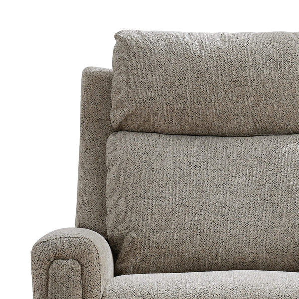 Mayfair quad motor electric lift & tilt recliner armchair in beige, waterfall backrest detail