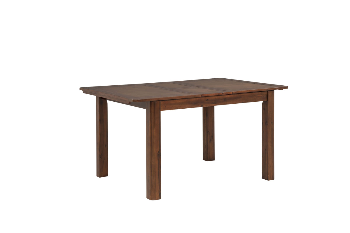 Monterey acacia 120-150cm Extending Dining Table, extended angled view