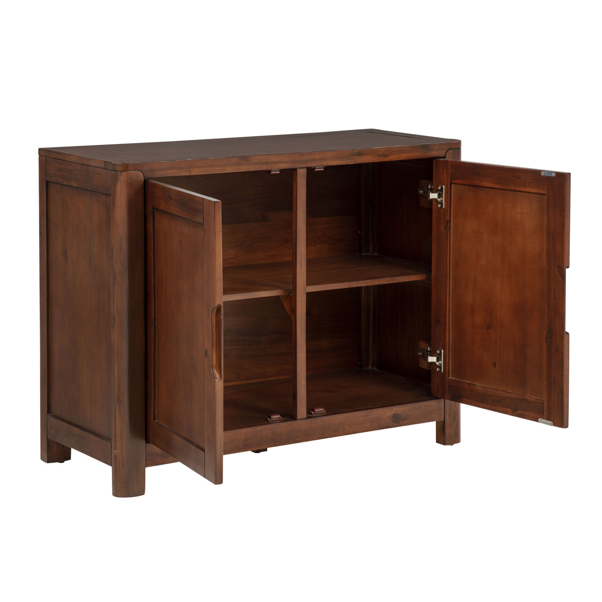 Monterey acacia Small Sideboard, open cupboards and shelves