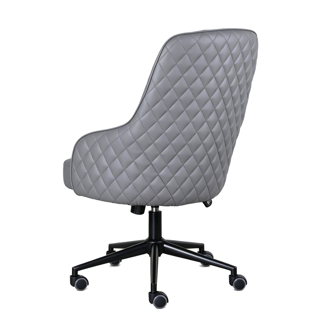 Montrose Grey PU office chair, rear view