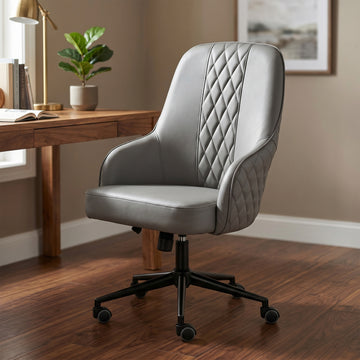 Montrose Grey PU office chair, room lifestyle view