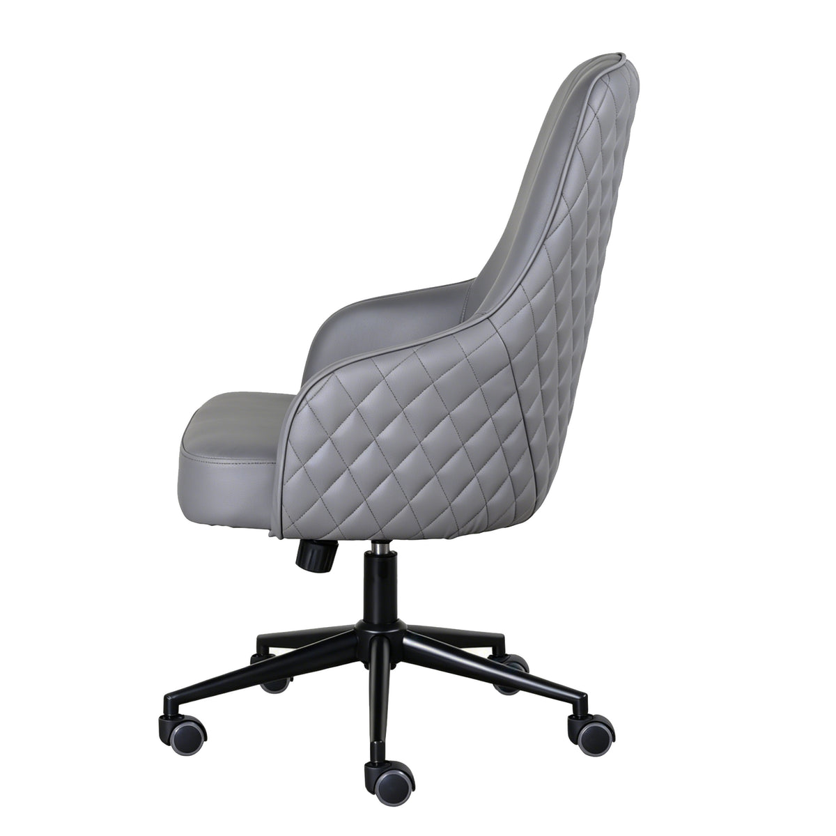 Montrose Grey PU office chair, side view