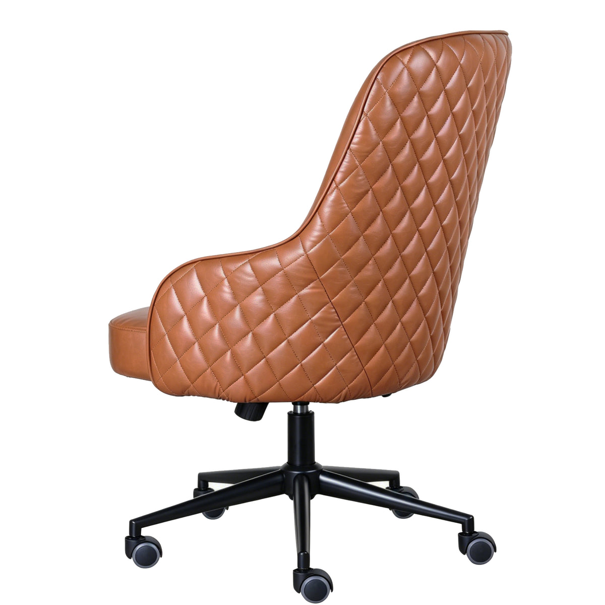 Montrose Tan PU office chair, rear view