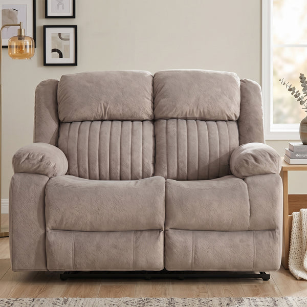 Morgan 2 Seater Electric Recliner Sofa in Taupe, in an alternative living room setting