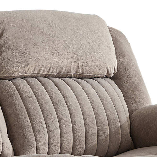 Morgan taupe sofa padded backrest detail