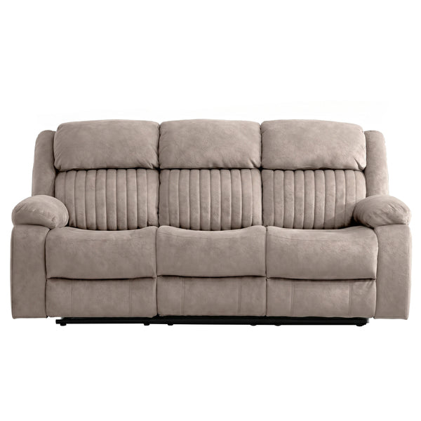 Morgan 3+2 Electric Recliner Suite in Taupe, 3-seater sofa shown from the front