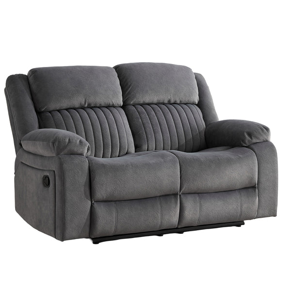Morgan 3+2 Manual Recliner Suite in Slate Grey, 2-seater sofa shown from the front
