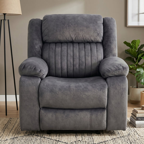 Morgan Electric Recliner Armchair in Slate Grey, in an alternative living room setting