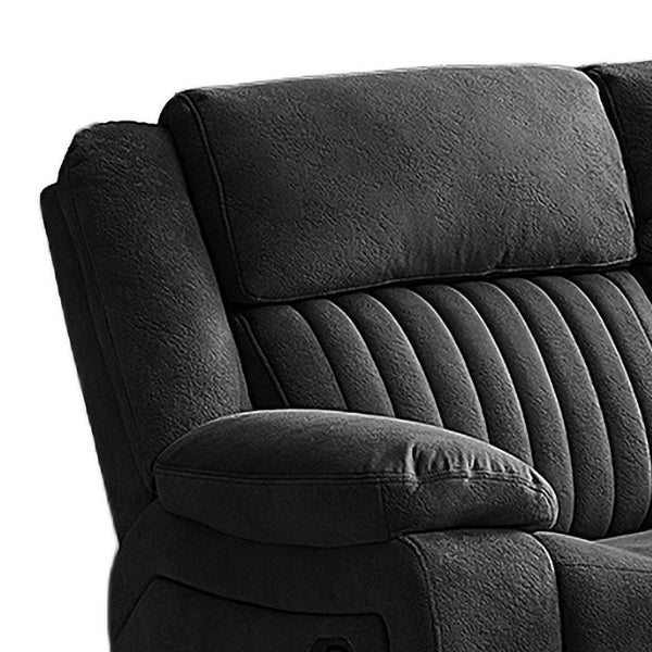 Morgan Iron manual recliner corner sofa backrest detail