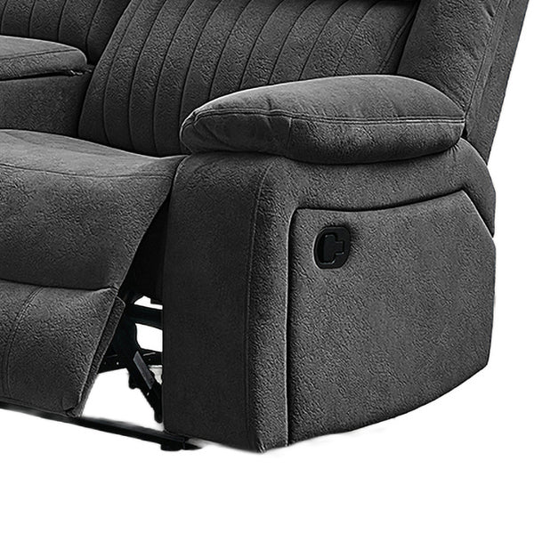 Morgan Iron manual recliner corner sofa manual reclining handle detail