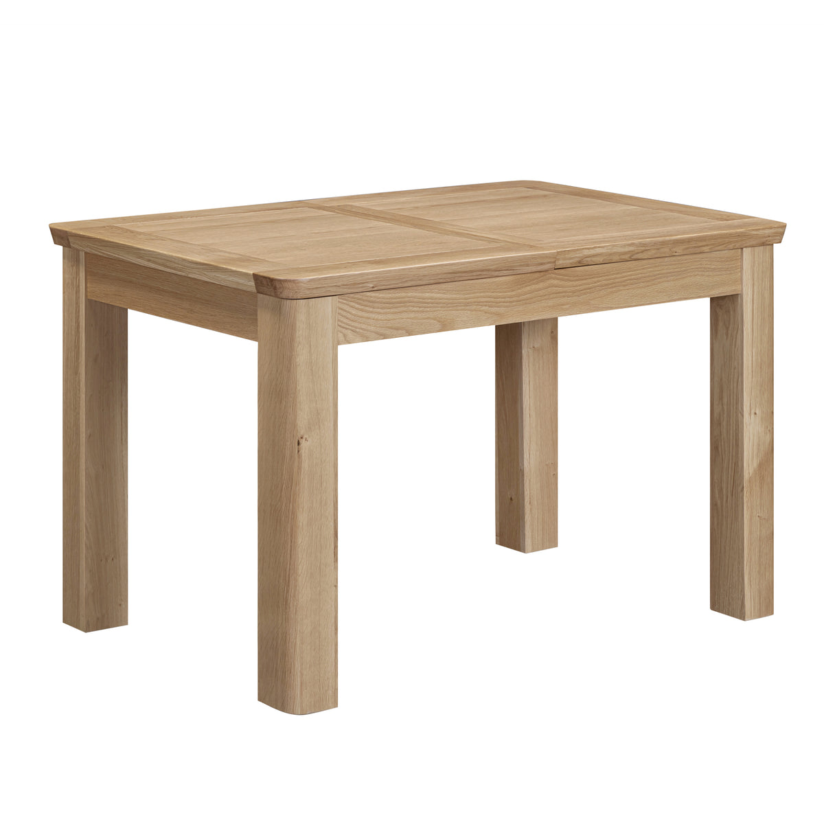 Treviso 120-160 cm oak dining angled closed view