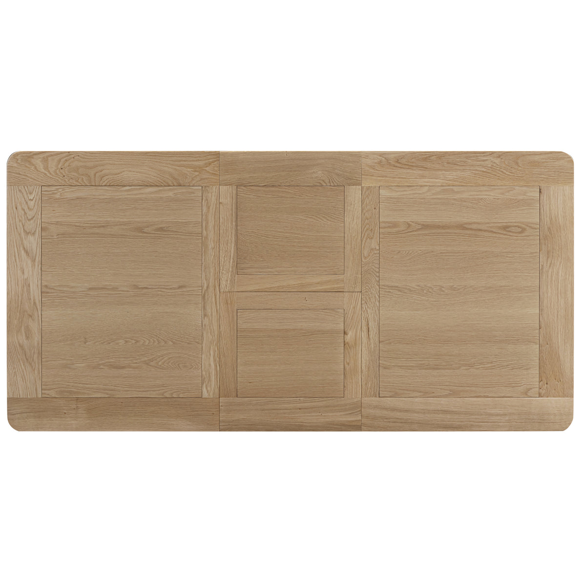 Treviso 120-160 cm oak dining extended tabletop view