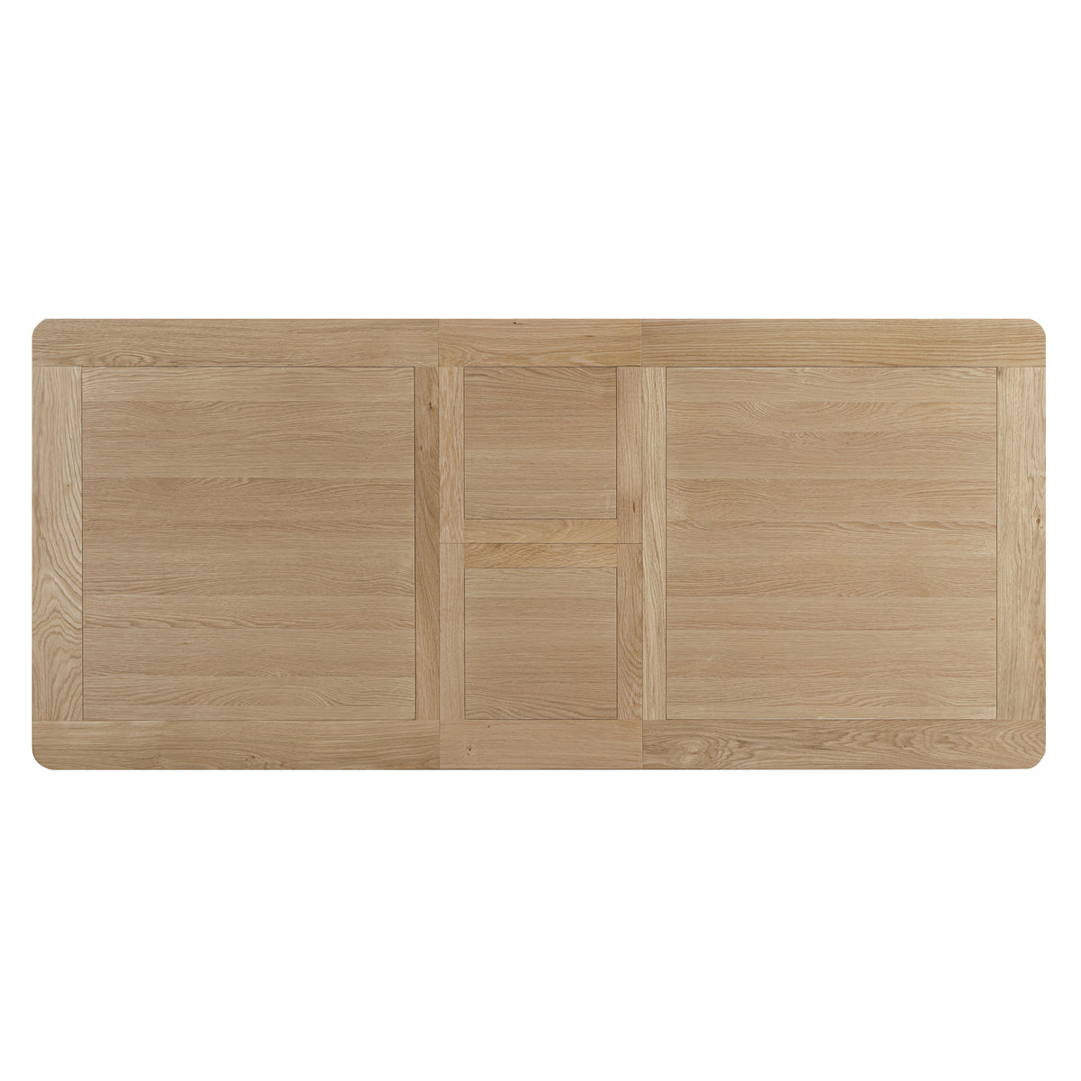 Treviso 160-200 cm oak dining closed tabletop view