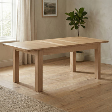 Treviso 160-200 cm oak dining extended table in a room