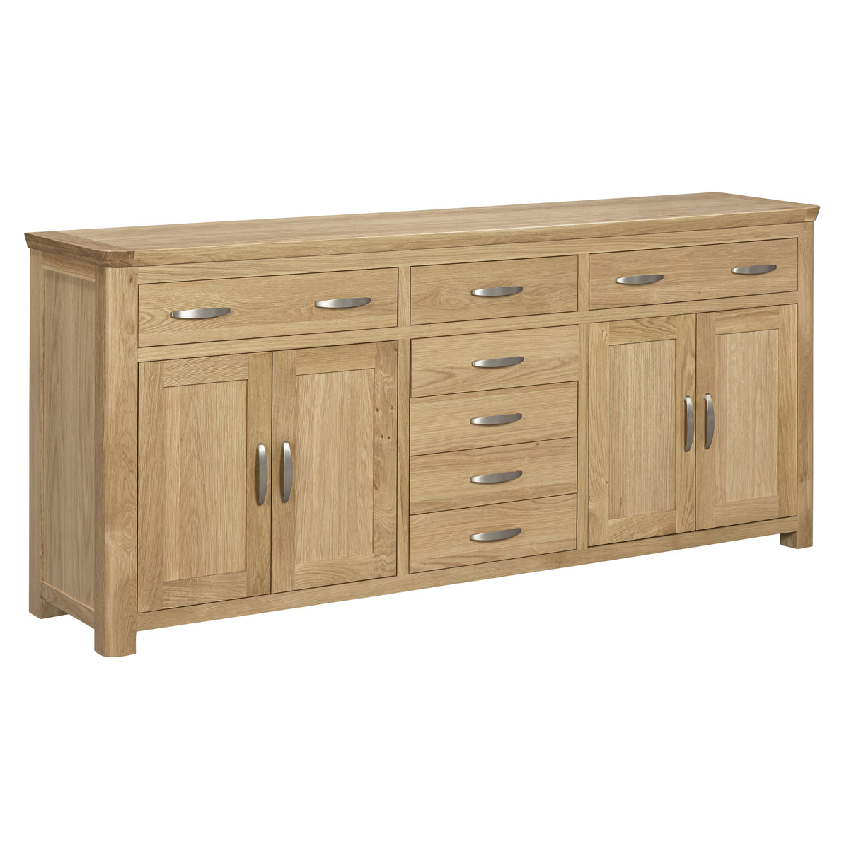Treviso Oak Grand Sideboard, angled view